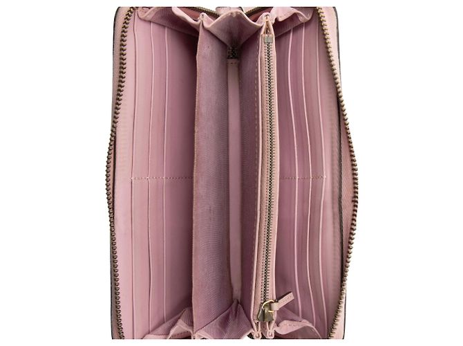 Gucci GG Supreme Strawberry Zip Around Wallet Marrone Beige - vista 5