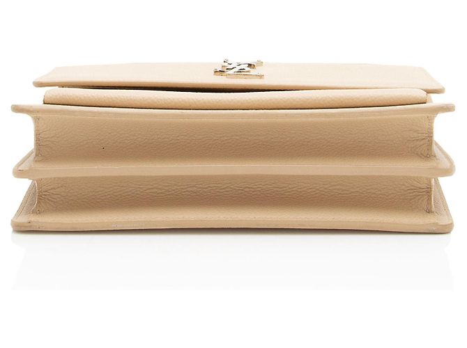 Borsa a Spalla Media Monogram Sunset in Pelle di Vitello Grana Saint Laurent Marrone Beige - vista 4