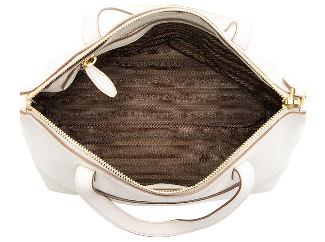 Mini tote Prada Vitello Diano con bolsillo Blanco - vista 6