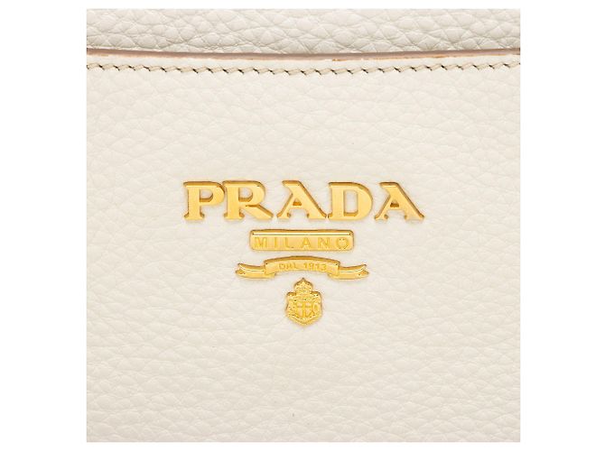 Mini tote Prada Vitello Diano con bolsillo Blanco - vista 8