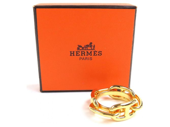 Ring Anello per sciarpa Hermès Lukade Chne Dunkel D'oro - vista 2