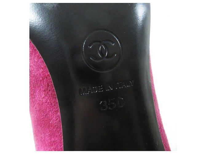 Timeless Chanel G33119 Gabriel Coco Wildlederstiefel Schwarz Lila - Ansicht 11