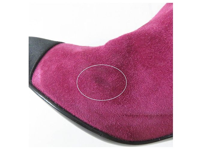 Timeless Chanel G33119 Gabriel Coco Wildlederstiefel Schwarz Lila - Ansicht 12