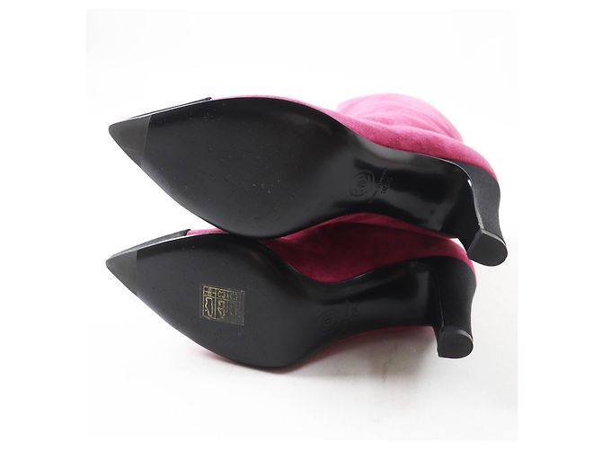 Timeless Chanel G33119 Gabriel Coco Wildlederstiefel Schwarz Lila - Ansicht 5