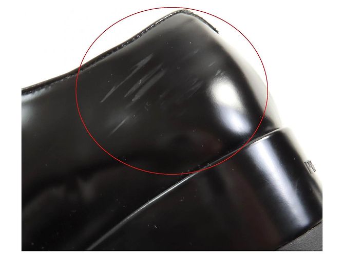 Scarpe da cerimonia in pelle con lacci e piattaforma con logo posteriore Prada Nero - vista 14