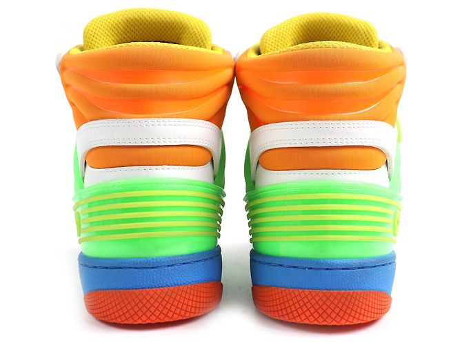 Sneakers in pelle e gomma a taglio alto Gucci Multicolore - vista 6