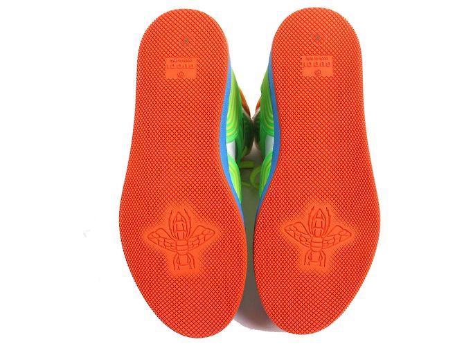 Sneakers in pelle e gomma a taglio alto Gucci Multicolore - vista 8