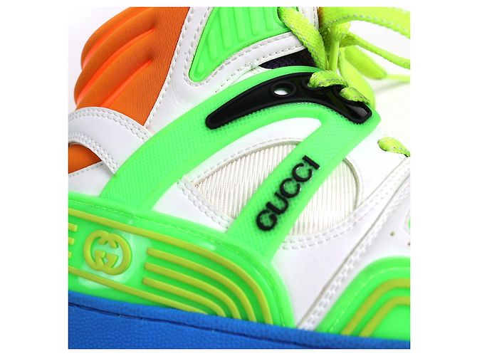Sneakers in pelle e gomma a taglio alto Gucci Multicolore - vista 9