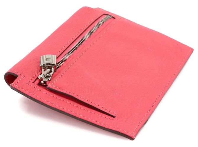 Billetera compacta Kelly de Hermès Rosa - vista 4