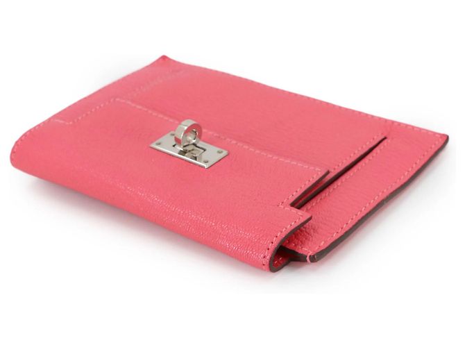Billetera compacta Kelly de Hermès Rosa - vista 5