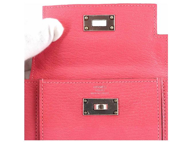 Billetera compacta Kelly de Hermès Rosa - vista 6