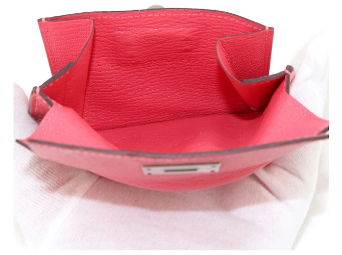 Billetera compacta Kelly de Hermès Rosa - vista 7