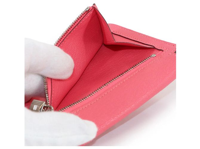Billetera compacta Kelly de Hermès Rosa - vista 8
