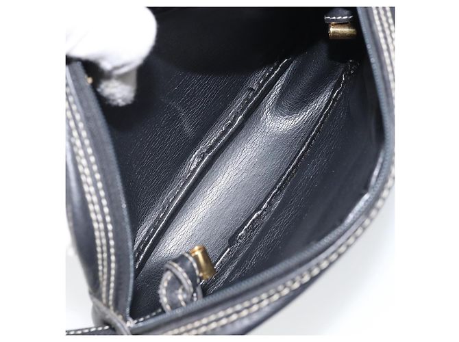 Borsa a tracolla Christian Dior CD in pelle Blu navy - vista 5