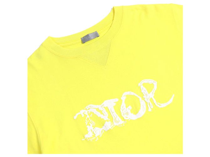 Dior Peter Doig Baumwolle Polyester T-Shirt Weiß Gelb - Ansicht 3