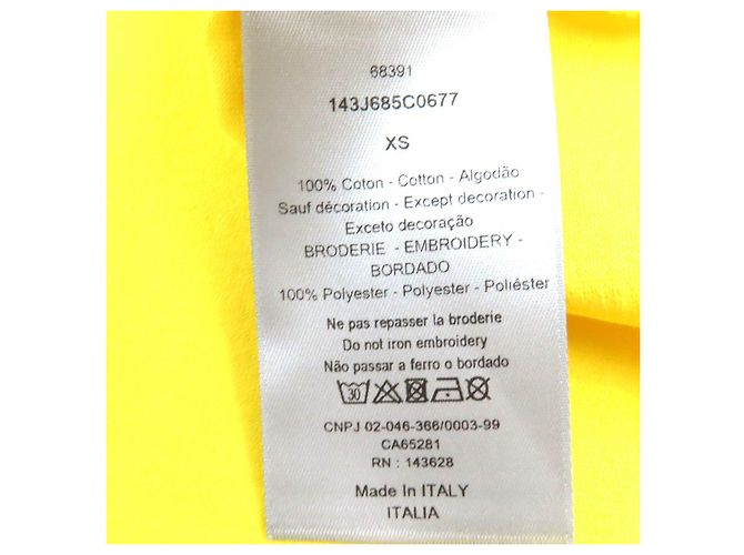 Dior Peter Doig Baumwolle Polyester T-Shirt Weiß Gelb - Ansicht 7