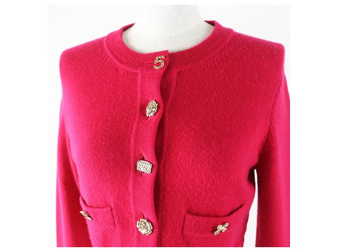 Timeless Cárdigan de cachemira Lucky Charm 22AW de Chanel Rosa - vista 2