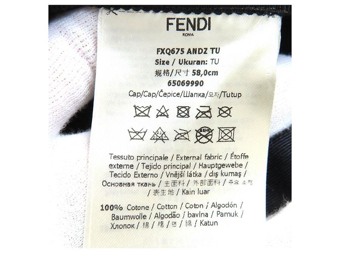 Gorra de béisbol de algodón con bordado floral de logo Fendi - vista 11