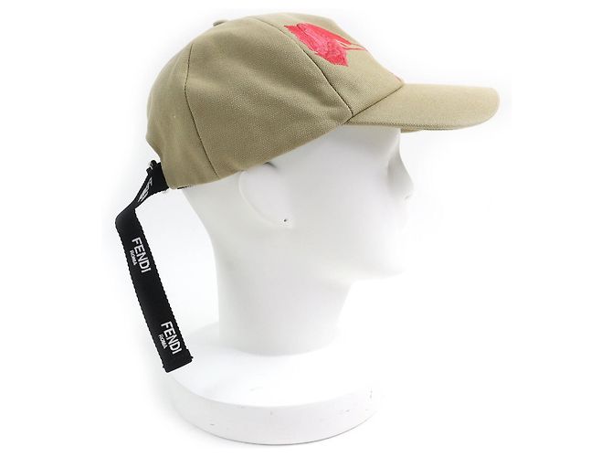 Gorra de béisbol de algodón con bordado floral de logo Fendi - vista 4