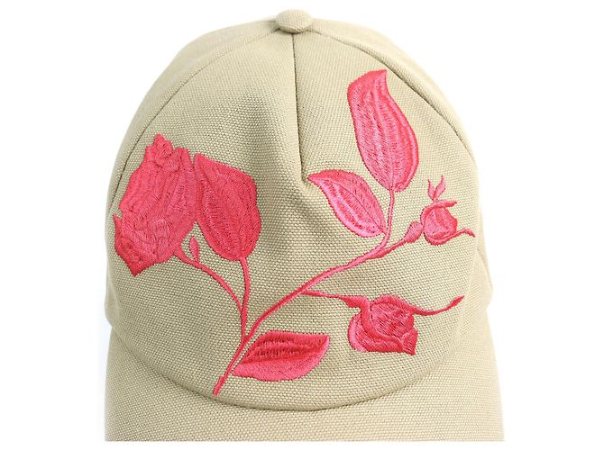 Gorra de béisbol de algodón con bordado floral de logo Fendi - vista 6