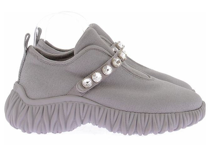 Miu Miu Sneakers grigi con ornamenti Grigio - vista 4