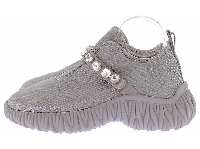 Miu Miu Sneakers grigi con ornamenti Grigio - vista 5