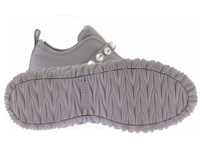 Miu Miu Sneakers grigi con ornamenti Grigio - vista 6