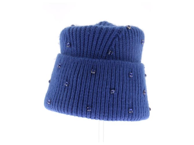 Goldbergh Blauer Strassmütze mit Wolle - Ansicht 4