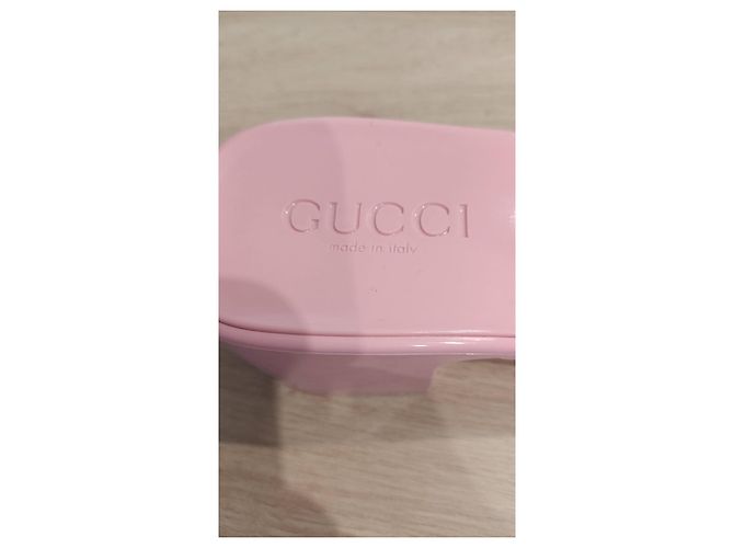 Zoccoli in gomma rosa Gucci. - vista 7