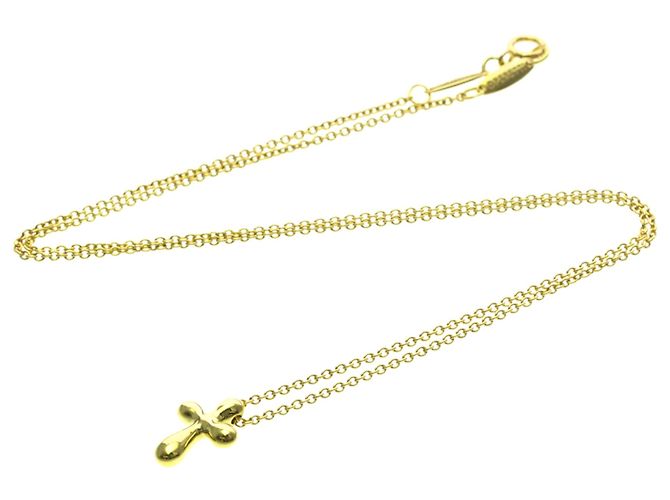 Tiffany & Co Collana con pendente a croce piccolo in oro giallo 18K Tiffany D'oro - vista 13