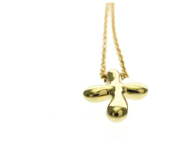Tiffany & Co Collana con pendente a croce piccolo in oro giallo 18K Tiffany D'oro - vista 4