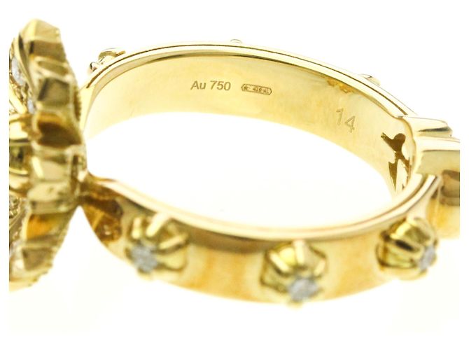 Anello in Oro Giallo 18K Gucci Flora con Diamanti D'oro - vista 7