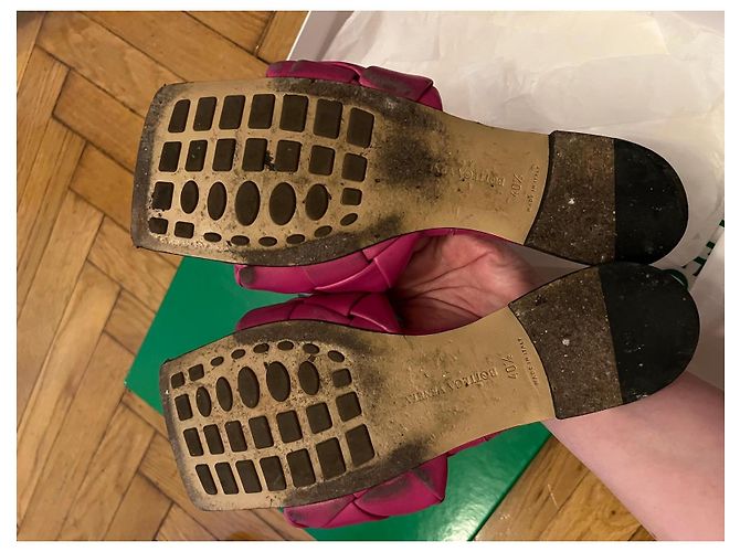 Mules Padded Cassette di Bottega Veneta Rosa - vista 6