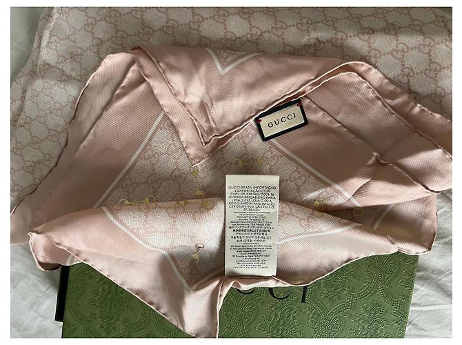 Gucci Sciarpa in seta con motivo GG Rosa - vista 2
