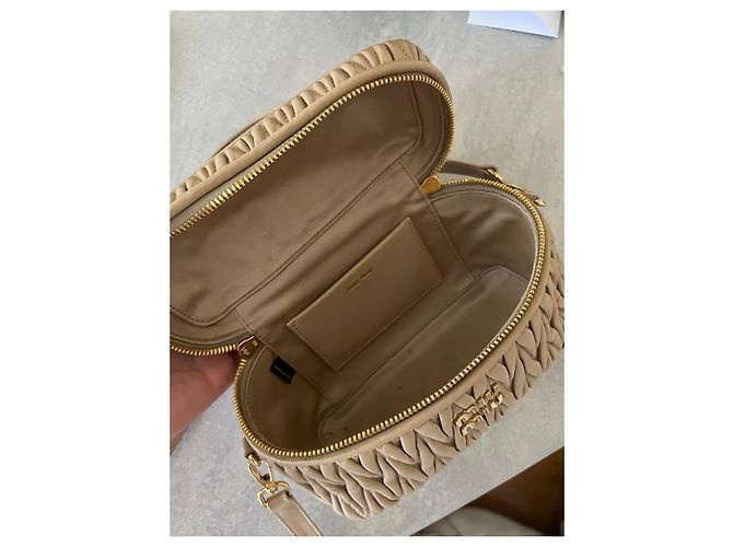 Borsa Matelassé Miu Miu Beige - vista 2