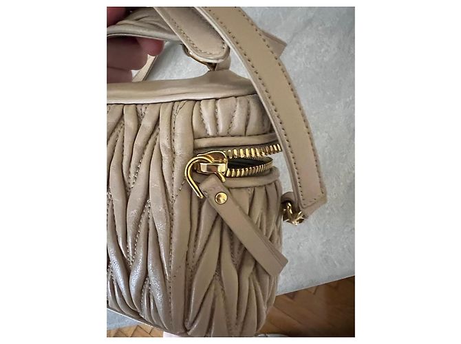 Borsa Matelassé Miu Miu Beige - vista 7