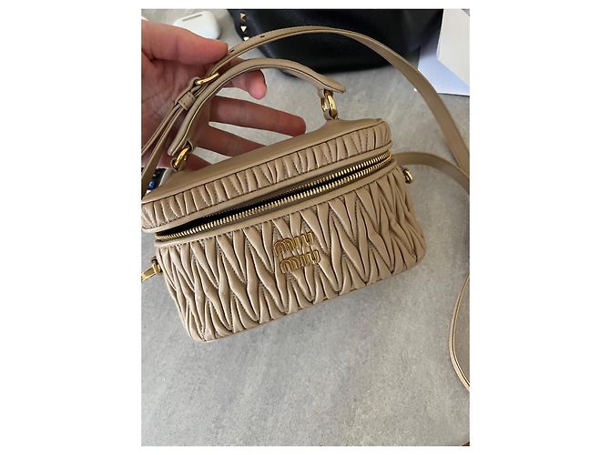 Borsa Matelassé Miu Miu Beige - vista 9