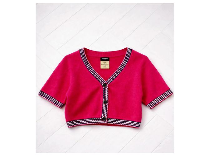 Chanel Pull en cachemire Fuchsia Fuschia - vue 4