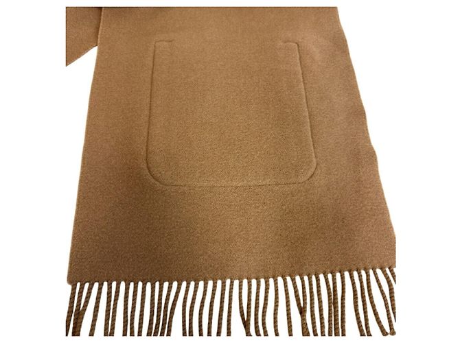 FENDI 2023AW FF Pattern Mouton Shearling Patch Stole Beige - view 5