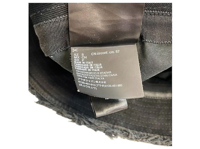 Chapeau seau noir Prada - vue 9