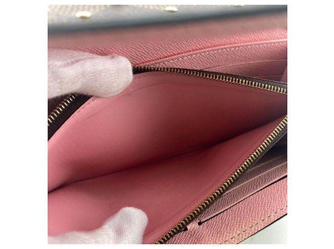 Louis Vuitton Damier Ebene Langbörse Braun Pink - Ansicht 10