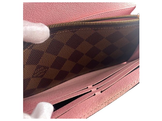 Louis Vuitton Damier Ebene Langbörse Braun Pink - Ansicht 11