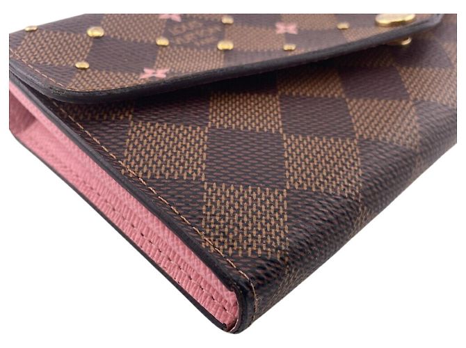 Louis Vuitton Damier Ebene Langbörse Braun Pink - Ansicht 3