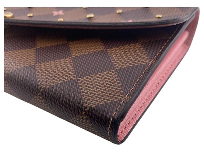 Louis Vuitton Damier Ebene Langbörse Braun Pink - Ansicht 4