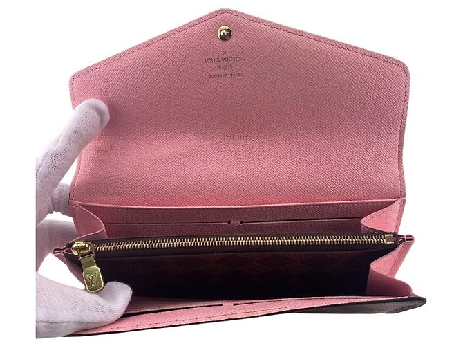Louis Vuitton Damier Ebene Langbörse Braun Pink - Ansicht 7