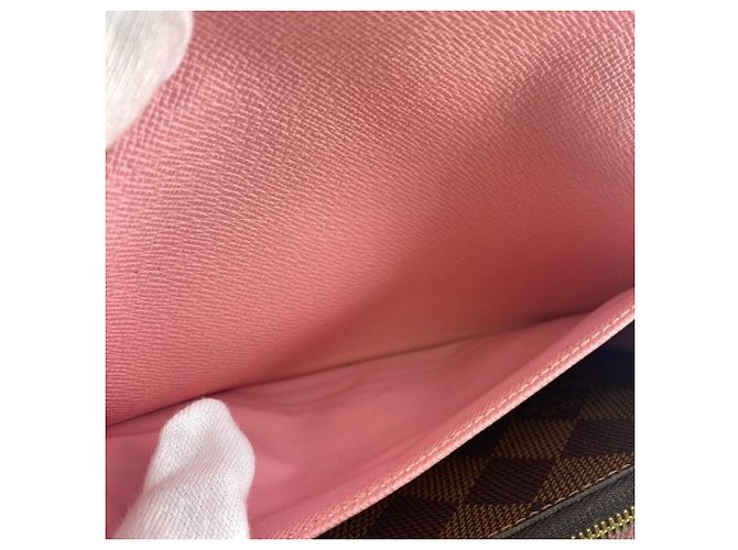 Louis Vuitton Damier Ebene Langbörse Braun Pink - Ansicht 8