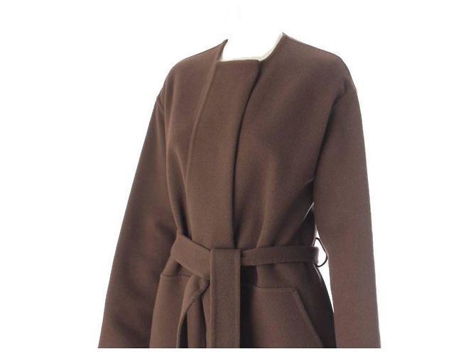 Cappotto Hermès Marrone in Cashmere e Lana - vista 2