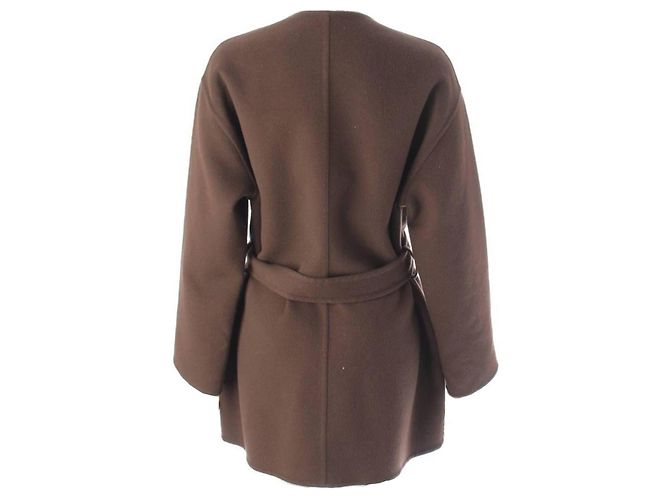 Cappotto Hermès Marrone in Cashmere e Lana - vista 4