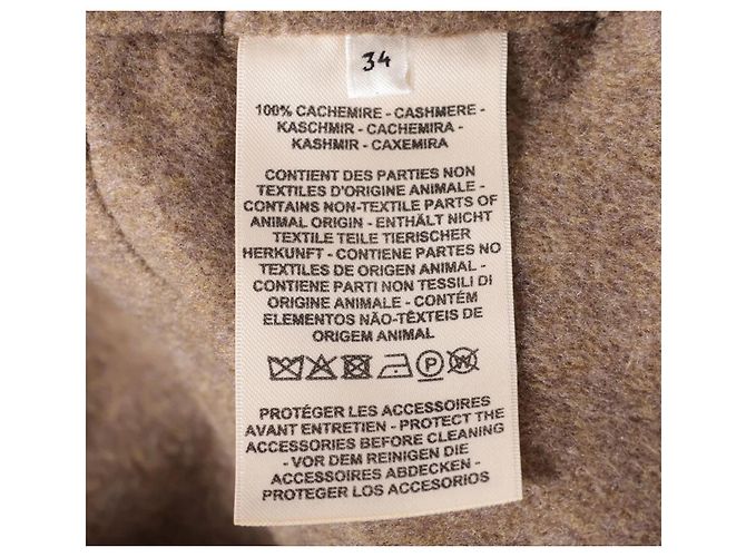 Cappotto Hermès Marrone in Cashmere e Lana - vista 7