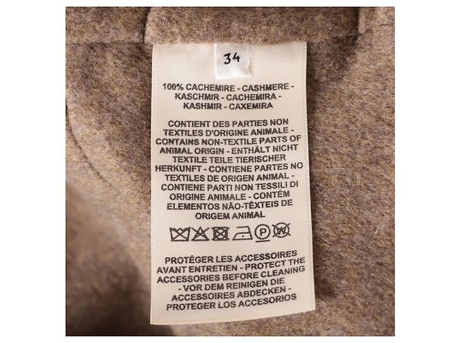 Cappotto Hermès Marrone in Cashmere e Lana - vista 8